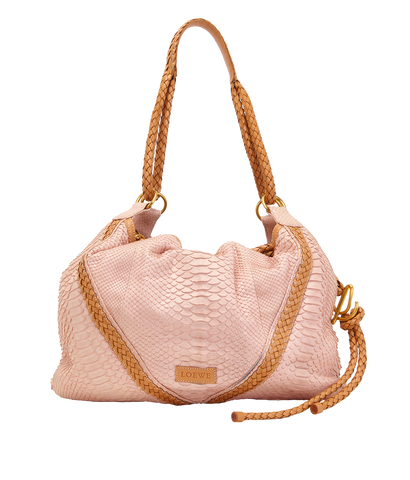 Trimmed Hobo, &pound;495, Handbags, Pink, Python, Front view